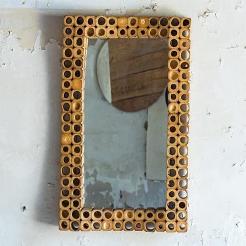 Rhizome-Crop Wall Mirror | Made of Bamboo