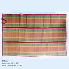 Craftlipi-Foldable Mat (Madur) with Handle (FH) : Best Natural Carpet like Designed Mat for Indoor