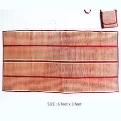 Craftlipi-Foldable Mat with Bag (Madur) : Weaved & Designed with Red Threads