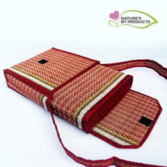 Craftlipi-Foldable Mat with Bag (Madur) : Weaved & Designed with Red Threads