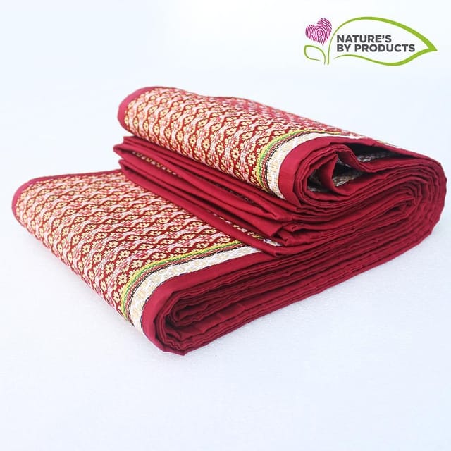 Craftlipi-Foldable Mat (Madur) (F0) : Best Natural Carpet like Designed Mat for Indoor