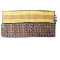 Craftlipi-Foldable Mat (Madur) with Handle & Cushion (FHC) : Best Natural Carpet and Bed   Cushion for Indoor