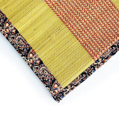 Craftlipi-Foldable Mat (Madur) with Handle & Cushion (FHC) : Best Natural Carpet and Bed   Cushion for Indoor