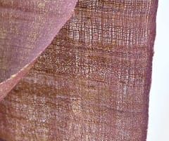 Avani-Hand Woven Silk Wool Dusty Rose Scarf with Ochre details