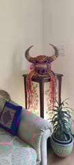 Diti - Bos Taurus - Orange - Embellished Wall Decor