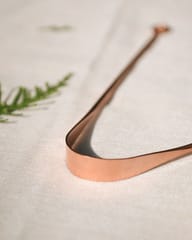 Almitra Sustainables-Oral Care Set  Bamboo Bristle Toothbrush and Copper Tongue Cleaner (Pack of 2)