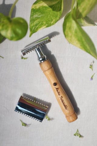 Almitra Sustainables-Reusable Bamboo Safety Razor (Double Edged)