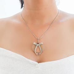 Baka - AVANI Silver Faux Tiger Claw Red Lens Pendant