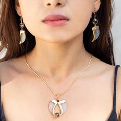 Baka - AVANI Gold Faux Tiger Claw Red Lens Pendant