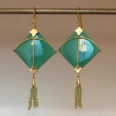 Baka - PATANG Peridot Tassel Earrings
