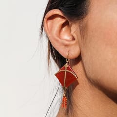 Baka - PATANG Carnelian Tassel Earrings