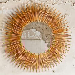 Rhizome-Sun Decorative Wall Mirror | Made of Bamboo