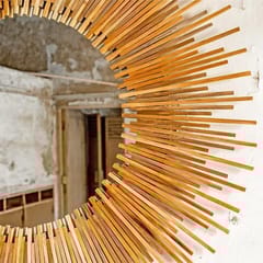Rhizome-Sun Decorative Wall Mirror | Made of Bamboo