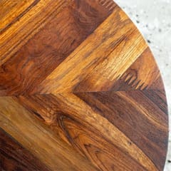 Rhizome-Teak Wood Round Table by Artiqulate