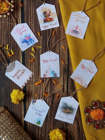 Plantables-Diwali Gift Tags (Set of 8)