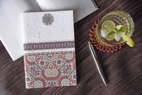 Plantables-Red Indian Motif Seed Paper Cover Notebook