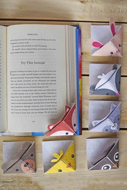 Plantables-Origami Corner Bookmarks (Set of 7)