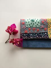 UMW - Flowery Crossways Sashiko Wallet