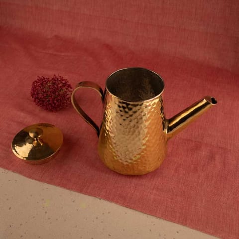 P-Tal-Frustum Brass Teapot