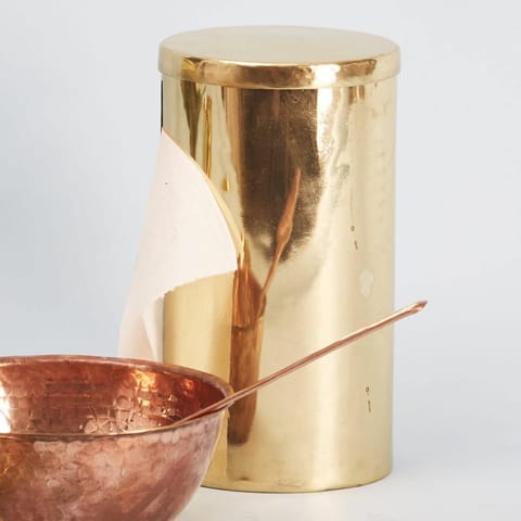 P-Tal-Tissue Roll Holder Stand - Brass