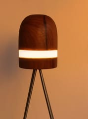 Studio Indigene - Agriya - The Stand Light | One of The Kind Handcrafted Teak Wood Table Lamp