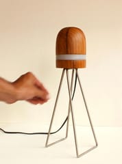 Studio Indigene - Agriya - The Stand Light | One of The Kind Handcrafted Teak Wood Table Lamp