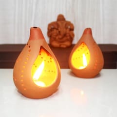 Craftlipi-DROPLET Candle Holder Set of 2 + 12 tealights FREE