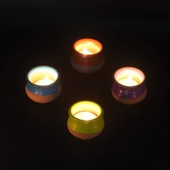 Craftlipi-Pot "HANDI" Candle HolderSet of 4 + 12 HD Candles FREE