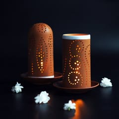 Craftlipi-STRAW 0.5 Candle Holders + 12 tealights FREE