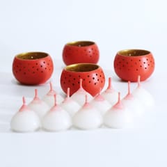 Craftlipi-"DOME" Tealight Holders : Set of 4 + 12 HD Candles FREE