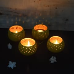Craftlipi-"DOME" Tealight Holders : Set of 4 + 12 HD Candles FREE