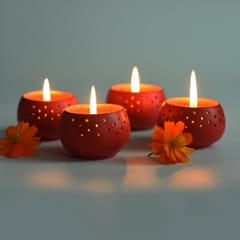 Craftlipi-"DOME" Tealight Holders : Set of 4 + 12 HD Candles FREE