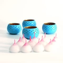 Craftlipi-"DOME" Tealight Holders : Set of 4 + 12 HD Candles FREE