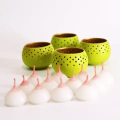 Craftlipi-"DOME" Tealight Holders : Set of 4 + 12 HD Candles FREE