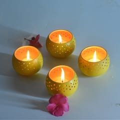 Craftlipi-"DOME" Tealight Holders : Set of 4 + 12 HD Candles FREE