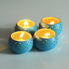Craftlipi-"DOME" Tealight Holders : Set of 4 + 12 HD Candles FREE