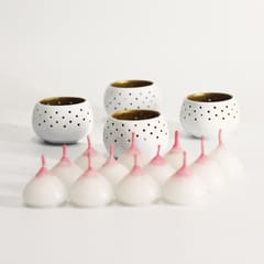 Craftlipi-"DOME" Tealight Holders : Set of 4 + 12 HD Candles FREE