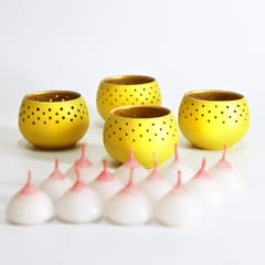 Craftlipi-"DOME" Tealight Holders : Set of 4 + 12 HD Candles FREE