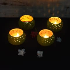 Craftlipi-"DOME" Tealight Holders : Set of 4 + 12 HD Candles FREE