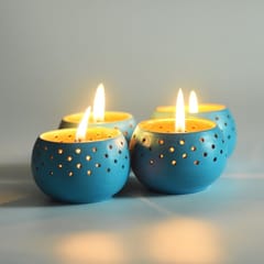 Craftlipi-"DOME" Tealight Holders : Set of 4 + 12 HD Candles FREE