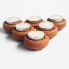 Craftlipi-Tab " Wheel" Candle Holder Set of 6 + 12 tealights FREE
