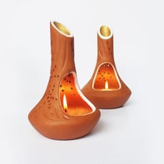 Craftlipi-FOUNTAIN2 Candle Holder Set Of 2 + 12 tealights FREE