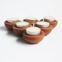 Craftlipi-Tab " Zems" Candle Holder Set of 6 + 12 tealights FREE