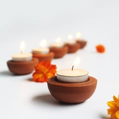 Craftlipi-Tab " Zems" Candle Holder Set of 6 + 12 tealights FREE