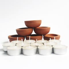 Craftlipi-Tab " Zems" Candle Holder Set of 6 + 12 tealights FREE