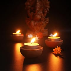 Craftlipi-Tab " Zems" Candle Holder Set of 6 + 12 tealights FREE