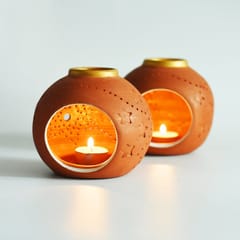 Craftlipi-GLO Candle Holder  Set Of 2 + 12 tealights FREE