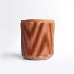 Craftlipi-Terracotta Cylindrical PILLOW Planter Set of 2