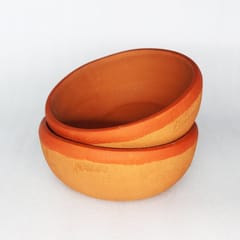 Craftlipi-SHALLOW JUTE TEXTURED Terracotta Planter   Set of 2