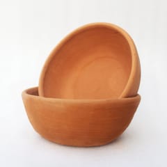 Craftlipi-SHALLOW PLAIN Terracotta Planter  Set of 2
